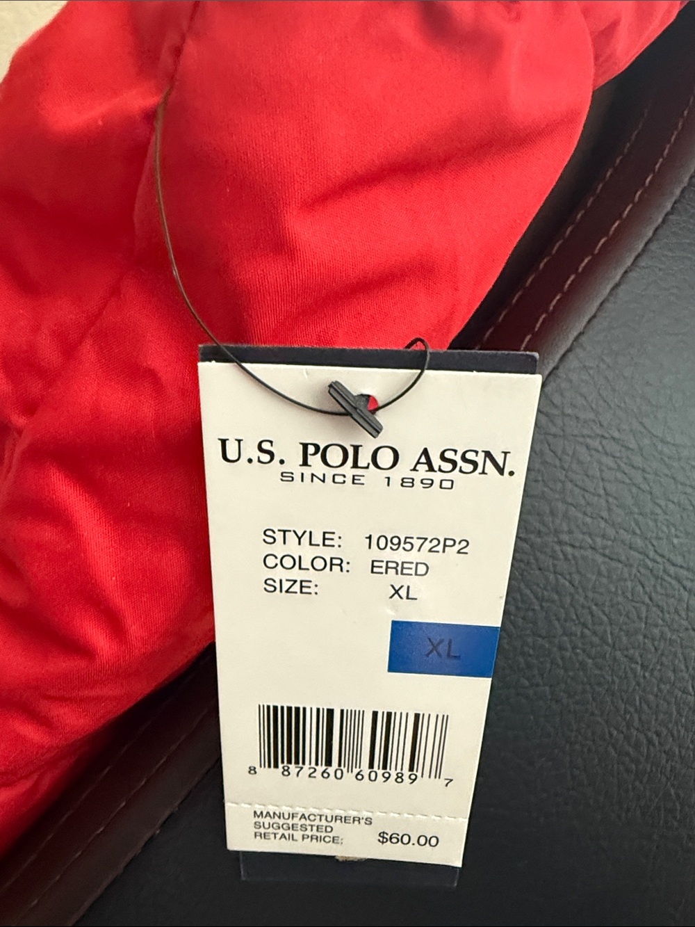 U.S. Polo Assn. Red Men’s Jacket Tag
